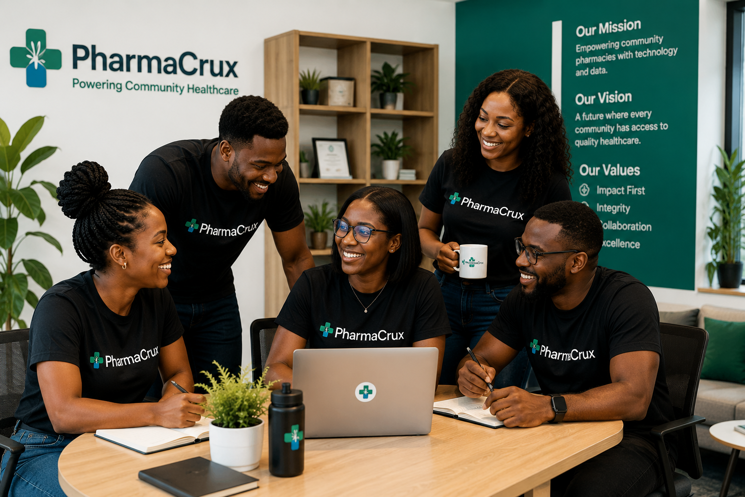 PharmaCrux team collaborating